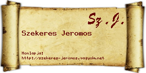 Szekeres Jeromos névjegykártya