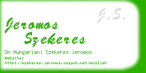 jeromos szekeres business card